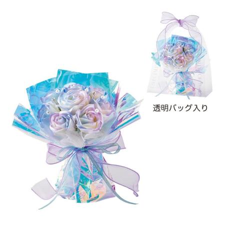 【ソープフラワー】GREENHOUSE/クリアバッグソープフラワー パープル/5570-PU