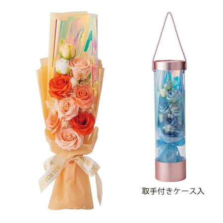 【ソープフラワー】GREENHOUSE/ロングソープフラワーブーケ オレンジ/5579-OR