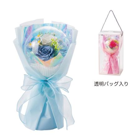 【ソープフラワー】GREENHOUSE/スフィアソープフラワーブーケ ブルー/5575-BL