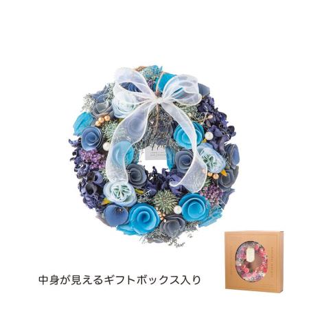 GREENHOUSE/ナチュラルリース M オペラブルー/5550-B