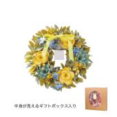 穏やか優しいナチュラルリースga GREENHOUSE/ナチュラルリース L レモンブロッサム/5368-A - 花材通販は