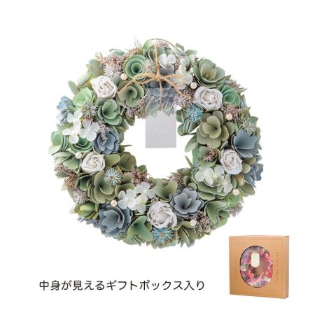 GREENHOUSE/ナチュラルリース L セレストグリーン/5553-A