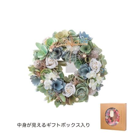GREENHOUSE/ナチュラルリース M セレストグリーン/5553-B