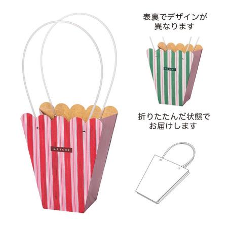 GREENHOUSE/マルシェバッグ L レッドグリーン/5538-A-RG