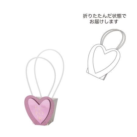 GREENHOUSE/スパークルハートバッグ S ライトピンク/5540-B-LP