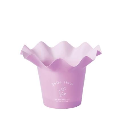 特価◎GREENHOUSE/フリルプラポット L パープル/5629-PU