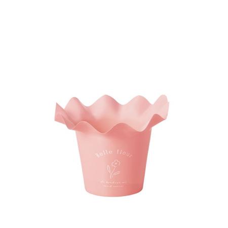 特価◎GREENHOUSE/フリルプラポット M ピンク/5630-PK