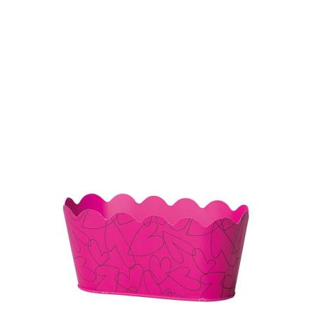 特価◎GREENHOUSE/ラインハートブリキシャーベットカラー オーバル ディープピンク/5531-DP