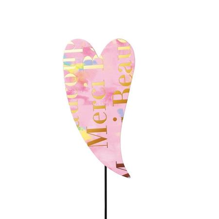 特価◎GREENHOUSE/ペーパーピック ライトピンクロングハート/5623