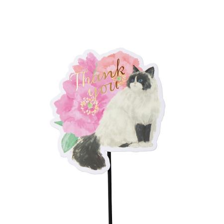 特価◎GREENHOUSE/ペーパーピック ネコThank You/5627
