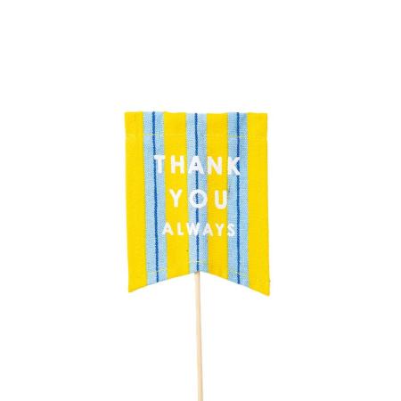 特価◎GREENHOUSE/マルシェフラッグピック イエロー/5543-YE