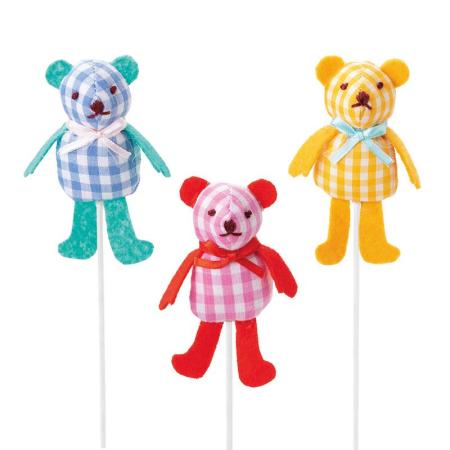 特価◎GREENHOUSE/カラフルベアピック 3種×各4本/5562S