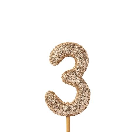 特価◎GREENHOUSE/グリッターナンバーピック M 3/5545-B-3