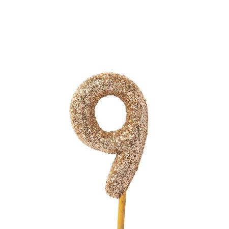 特価◎GREENHOUSE/グリッターナンバーピック M 9/5545-B-9