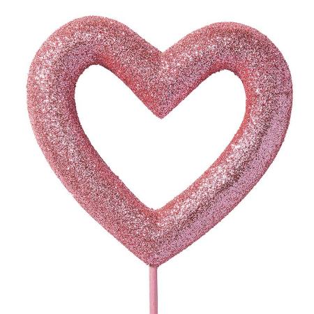 特価◎GREENHOUSE/グリッターハートピック L ピンク/5544-A-PK