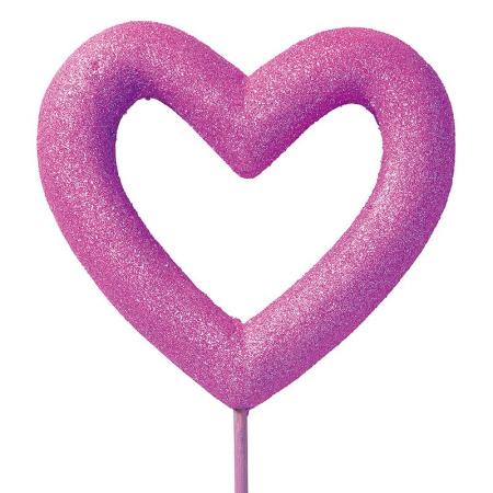 特価◎GREENHOUSE/グリッターハートピック L パープル/5544-A-PU