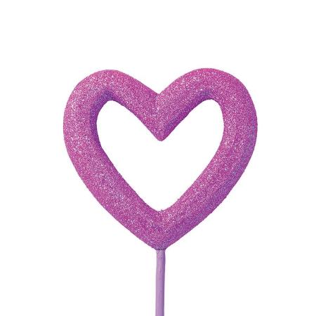 特価◎GREENHOUSE/グリッターハートピック M パープル/5544-B-PU