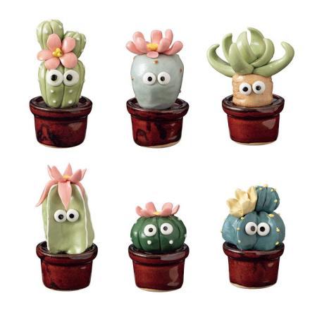 特価◎GREENHOUSE/サボテンフレンズ 6種×各1個/5615S