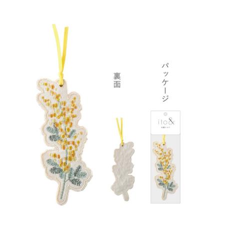 特価◎ito&/刺繍ブックマーク ミモザ/IT009-3