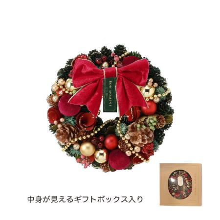 特価◎GREENHOUSE/CMナチュラルリースM クリスマスマーケット/CM1762-B