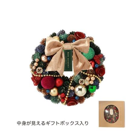 特価◎GREENHOUSE/CMナチュラルリースM クリスマスミュージカル/CM1763-B