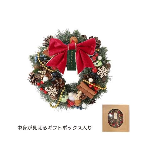 特価◎GREENHOUSE/CMナチュラルリースM スノークリスマス/CM1766-B