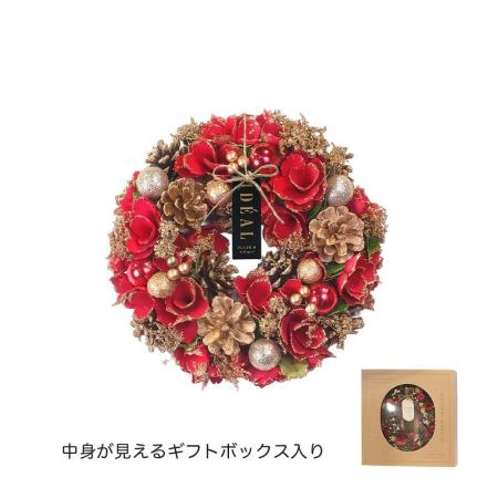 特価◎GREENHOUSE/CMナチュラルリースM スパークリングレッド/CM1776-B