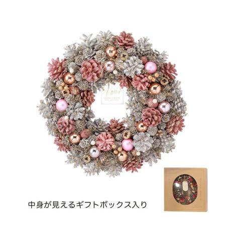 特価◎GREENHOUSE/CMナチュラルリースL ロゼスパークル/CM1779-A