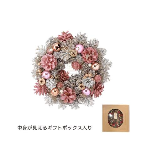 特価◎GREENHOUSE/CMナチュラルリースM ロゼスパークル/CM1779-B