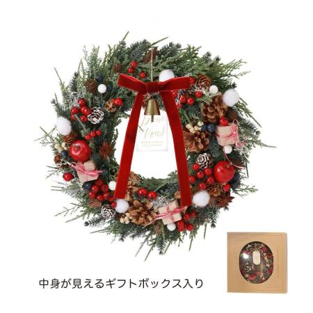 特価◎GREENHOUSE/CMナチュラルリースL 森のクリスマスプレゼント/CM1788-A