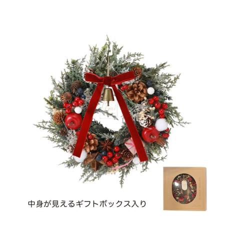 特価◎GREENHOUSE/CMナチュラルリースM 森のクリスマスプレゼント/CM1788-B