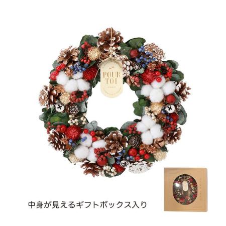 特価◎GREENHOUSE/CMナチュラルリースL おとぎの国のクリスマス/CM1789-A