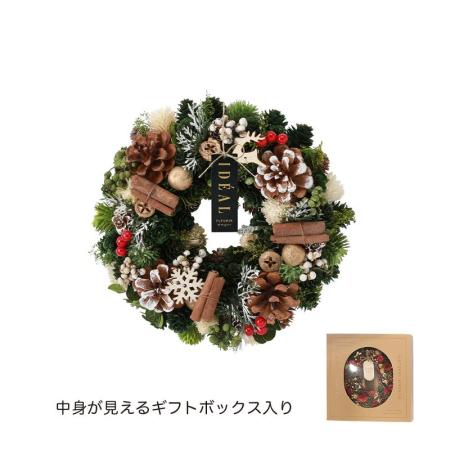特価◎GREENHOUSE/CMナチュラルリースM エバーグリーン/CM1795-B