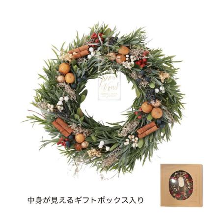 特価◎GREENHOUSE/CMナチュラルリースL シャビークリスマス/CM1800-A