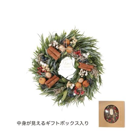 特価◎GREENHOUSE/CMナチュラルリースM シャビークリスマス/CM1800-B