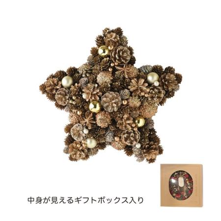 特価◎GREENHOUSE/CMナチュラルリース スター L スターシャイン/CM1842-A