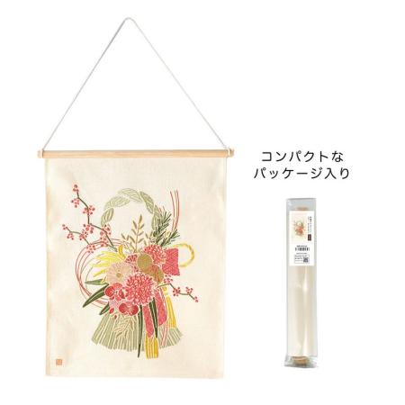 GREENHOUSE/NY刺繍タペストリー ワイド L しめ飾り/NY607-A