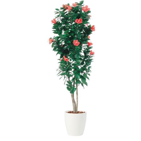 【直送】【人工観葉植物】東花/Stylish Green ハイビスカストリプル/91445 ※返品・代引・キャンセル不可