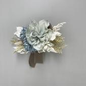 特価◎【ハンドメイドフラワー】ホリゾンタルスワッグ ブルー/F-3455