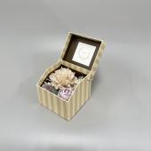 ハンドメイドフラワー】ストライプボックス ピンク/F-3474 - 花材通販