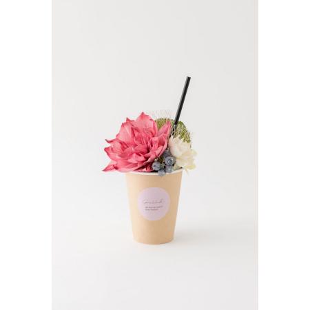 特価◎【ハンドメイドフラワー】OrangeDeco/カップブーケ PK/F-3488