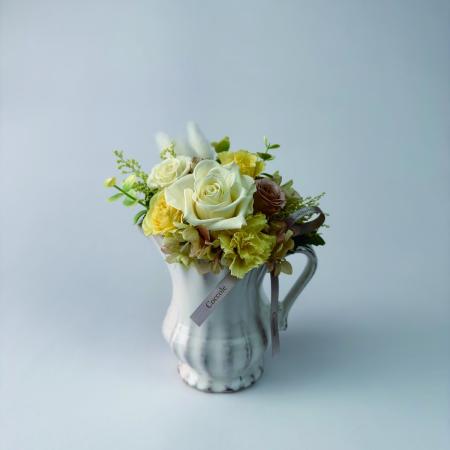 特価◎【プリザーブド】OrangeDeco/Creamer YE/KJ0F6263
