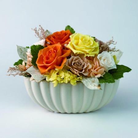 特価◎【プリザーブド】OrangeDeco/Bonheur OR/KJ0F6264
