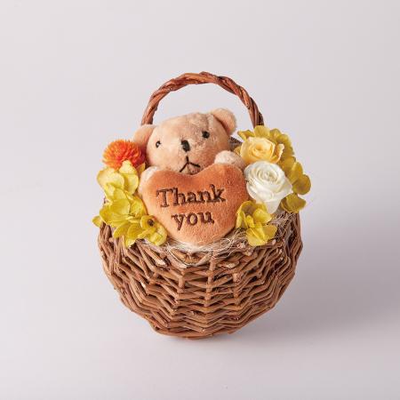 特価◎【プリザーブド】OrangeDeco/Smile Bear YE/KJ0F3537