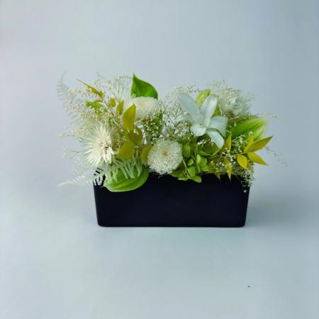 【プリザーブド】OrangeDeco/Fluffy square S WH/KJ0F6208