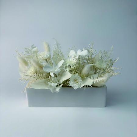 【プリザーブド】OrangeDeco/Fluffy square M WH/KJ0F6210