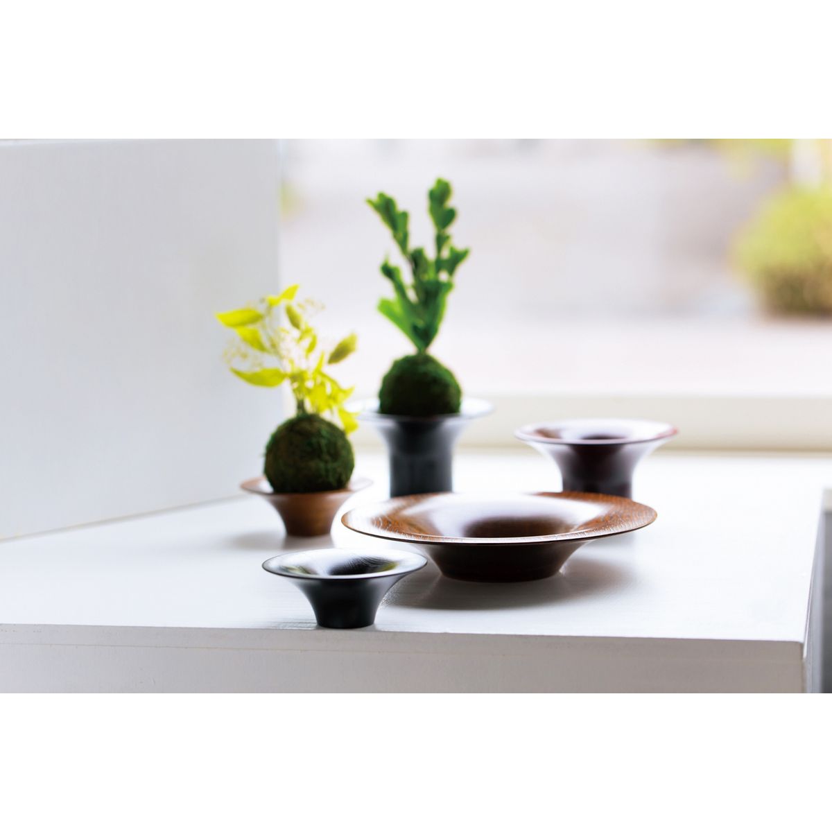 OrangeDeco/山中漆器 せん arch 小 溜漆/KJ0ZF006 - 花材通販はなどん