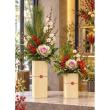 特価◎FourSeasons/梅水引の木製花器 ポリカ花瓶付き/MUS-420N