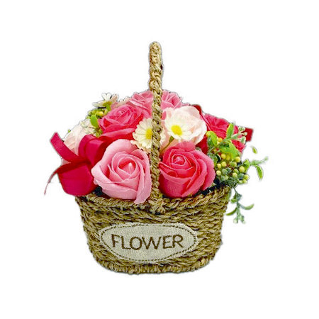 【ソープフラワー】アムール・デ・フルール/フラワーガーデンバスケット ピンク/AM26GBP