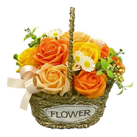 【ソープフラワー】アムール・デ・フルール/フラワーガーデンバスケット オレンジ/AM26GBO